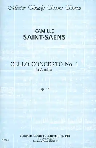 Bargain Saint-Saens, C.: (Score) Cello Concerto No.1 in A minor, Op.33 (cello, and orchestra)