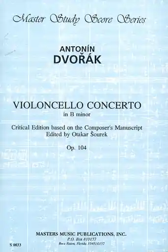 Wholesale Dvorak, A. (Sourek): (Score) Violoncello Concerto in B minor, Op.104 (cello, and orchestra)