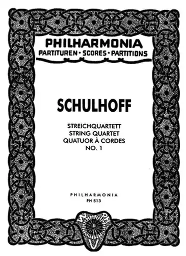 Professional Grade Schulhoff, E.: String Quartet No. 1 (2 violins, viola, and cello)