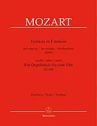 Mozart, W.A. (Hogwood): (Score) Fantasia in F minor for strings (1799) - after KV608 (string orchestra) Authentic
