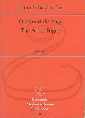 Fast Shipping Bach, J.S. (Diener): (score) The Art of the Fugue - "Die Kunst der Fuge'' (string quartet) Barenreiter