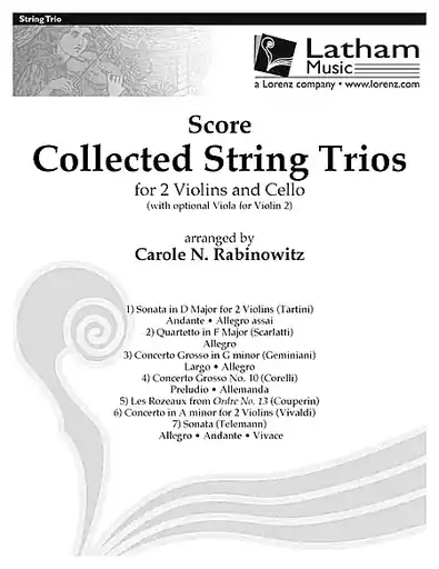 Rabinowitz, C.: SCORE Collected String Trios (violin, Viola or violin & cello) Special Offer