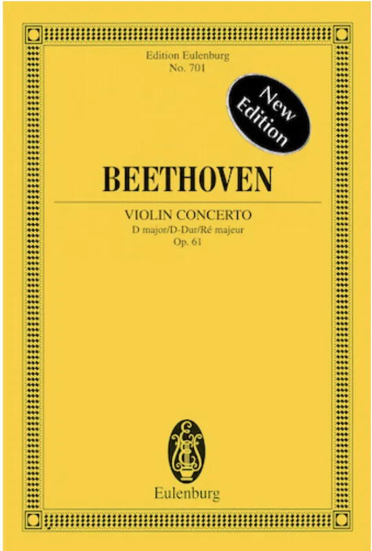 Beethoven, L.van: SCORE Violin Concerto Op.61 Exclusive Offer