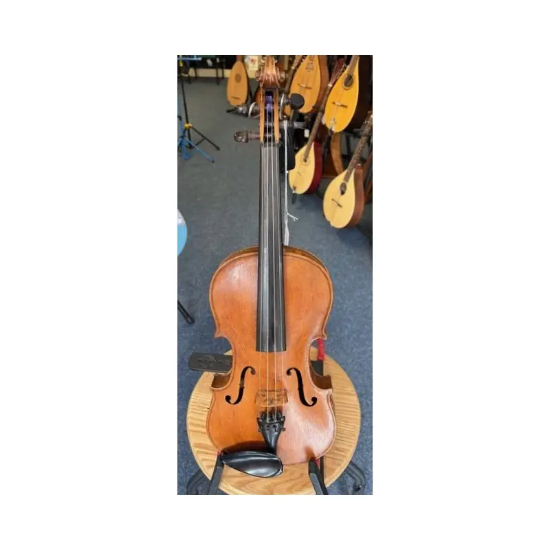 Cheap German 4\\/4 Violin Early 1900's, 2 piece back, shaded amber varnish complete with bow and case
