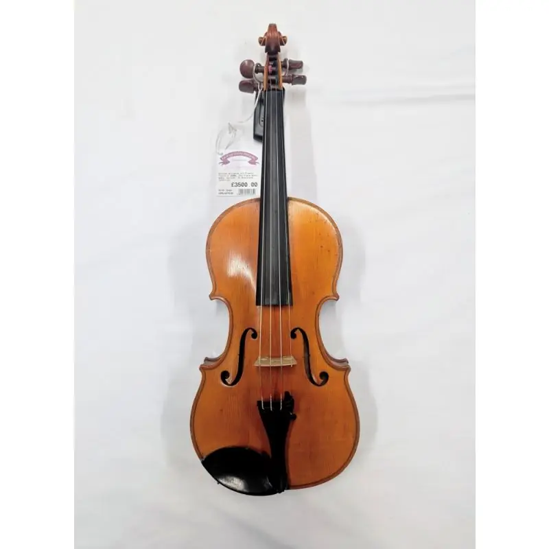Bretton Brevette 4\\/4 French Violin c 1880s, One Piece Back, Amber Varnish, In Excellent Condition Same Day Shipping
