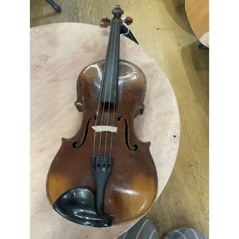 German 4\\/4 Klingenthal violin 1890's two piece back, shaded varnish medium flame good condition. No bow or Trusted Brand