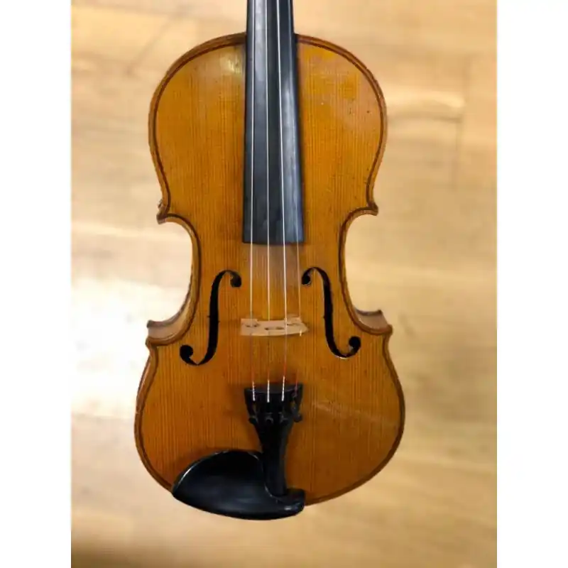 German 4\\/4 Lowendall Stradivarius copy, Berlin 1900, two-piece back, narrow flame, amber varnish with bow a Exclusive Offer