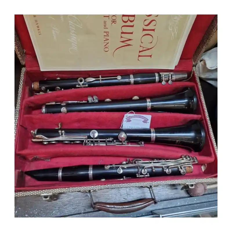 Pair of Boosey & Hawkes Emperor Wooden Clarinets, Bb & A, in nice condition complete with case Sale