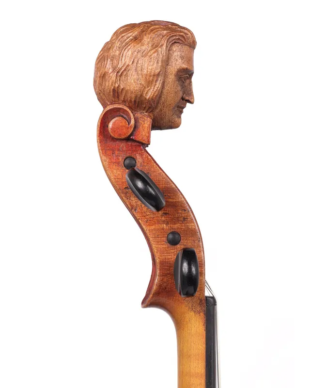 "Klotz" label 4/4 violin, Mozart-head scroll Worldwide Shipping