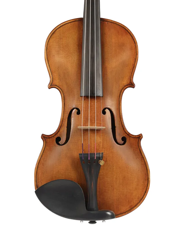 Luxury "Jacobus Stainer" label violin, circa 1890, with birds-eye maple back, sides, and neck