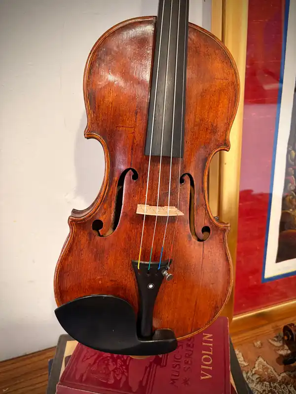 Markneukirchen violin labeled "Petrus Guarnerius Filius Joseph" | Metzler Violins Genuine