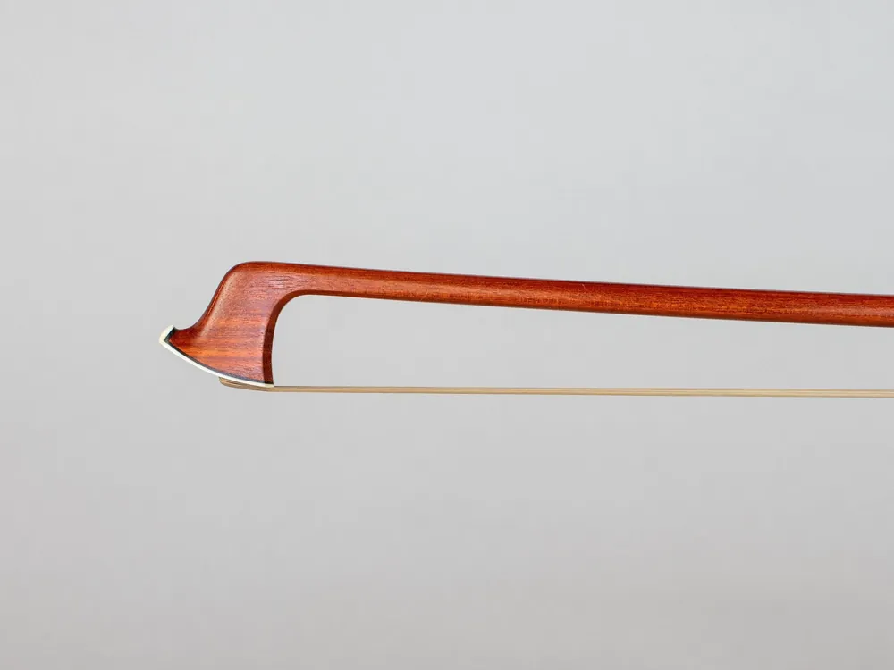 Andrea PROIETTI round, flamed Pernambuco violin bow, silver mounted, Louis Simon Pajeot model, 60.5 g, ITALY No Minimum Order