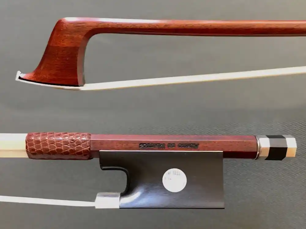 Deal Alysio de Mattos violin bow, Pernambuco/silver, Brazil, 61.6g