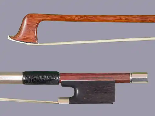Franz Albert Nürnberger Jr. violin bow, silver/ebony, GERMANY, ca. 1925 (60.2g) Holiday Sale