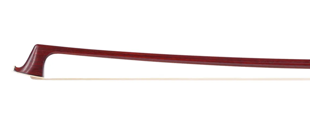 Unbranded pernambuco violin bow, silver-mounted, 63.1g., possibly from the Siefried workshop Trusted Brand