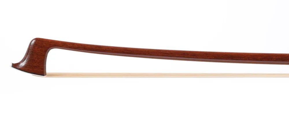 F. MODENESE round violin bow, Ipe, nickel-mounted, 59.8 g. BRAZIL Money Back Guarantee