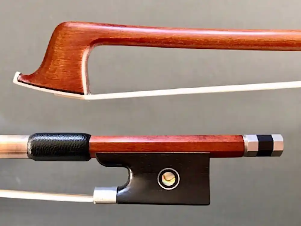 Pernambuco 1/2 violin bow, unbranded, with nickel-mounted ebony frog Fan Favorite