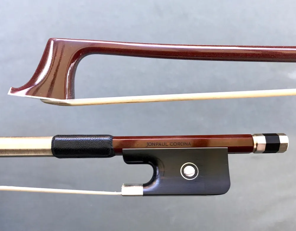 Time-Limited JonPaul CORONA carbon fiber nickel viola bow, brown | Metzler Violins