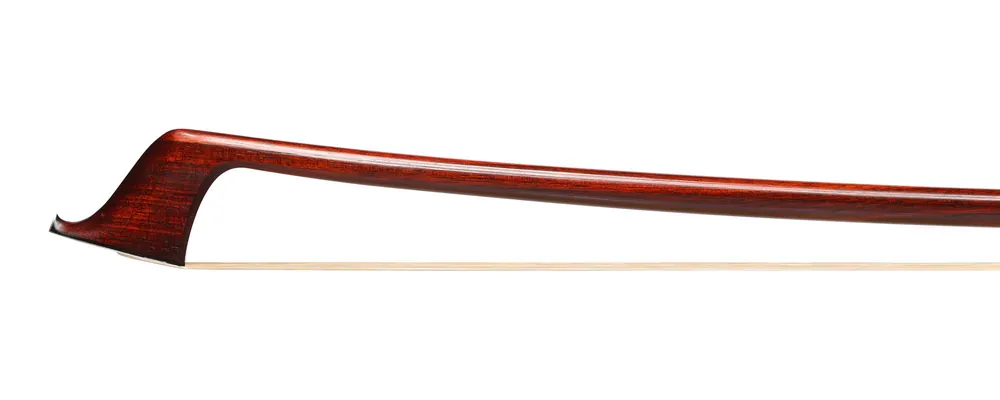 Hot Picks ALYSIO De MATTOS cello bow, dark red-brown Pernambuco stick with silver-mounted ebony frog, silver tip, BRAZIL, 79.7 grams