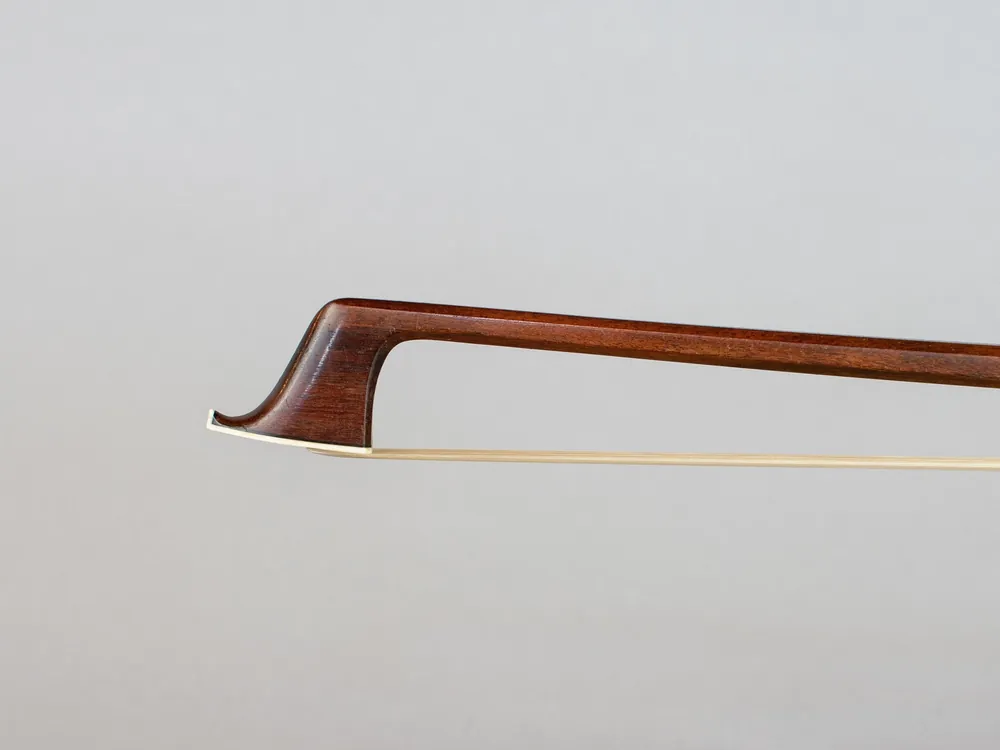 Money Back Guarantee Christopher English cello bow, silver-mounted, 82.1g
