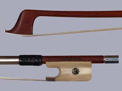 Hassle-Free Returns *K. MÜLLER*** Pernambuco cello bow horn/silver, GERMANY, 82.0g