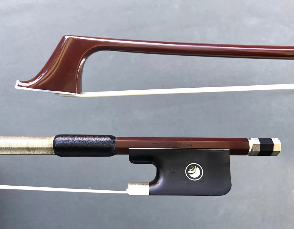 Same Day Shipping JonPaul CORONA carbon fiber nickel cello bow with brown finish, USA