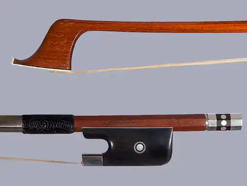 *LOTHAR SEIFERT* French bass bow, engraved silver & ebony | Metzler Violins Luxury