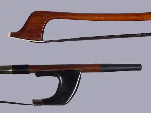 Clearance Old German bass bow, ebony/nickel | Metzler Violins