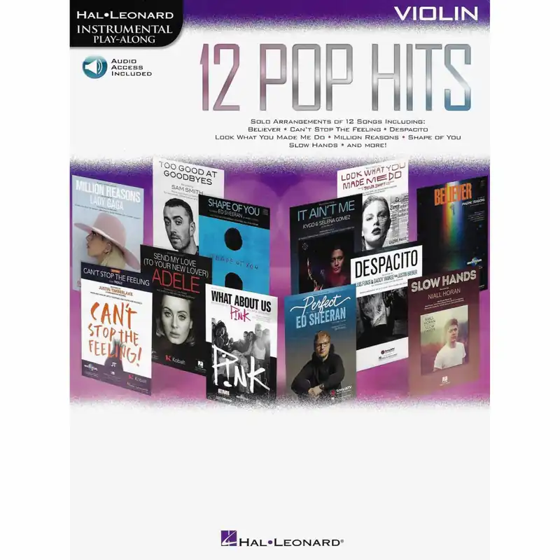 No Minimum Order 12 Pop Hits for Violin, Viola, or Cello
