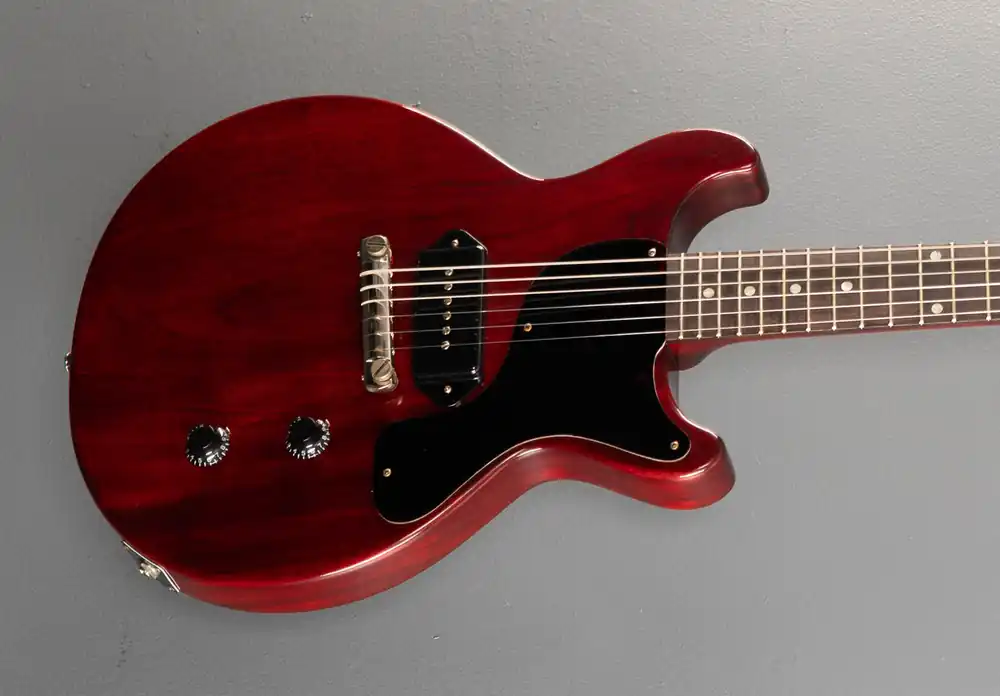 1958 Les Paul Junior Double Cut Reissue - Cherry Red– Dave's Guitar Shop Latest