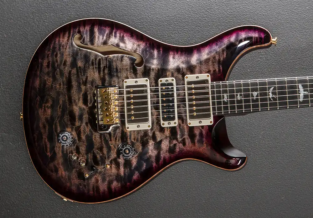 Instant Buy Special Semi-Hollow Wood Library Limited - Charcoal Purple Burst w/Kor– Dave's Guitar Shop