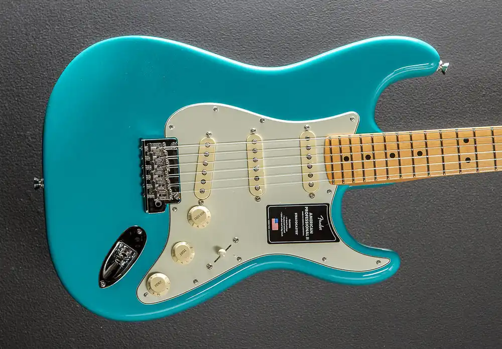 American Professional II Stratocaster – Miami Blue w/Maple– Dave's Guitar Shop Final Sale