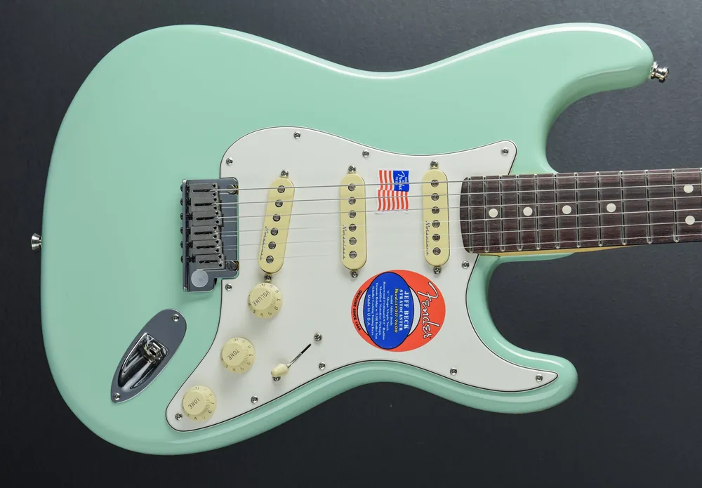 Today Only Jeff Beck Stratocaster - Surf Green– Dave's Guitar Shop