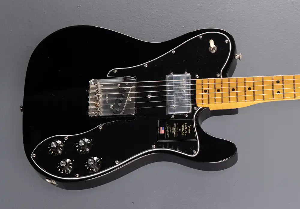 Same Day Shipping American Vintage II 1977 Telecaster Custom - Black w/Maple– Dave's Guitar Shop