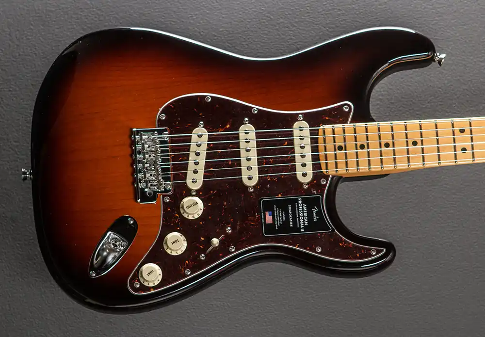 American Professional II Stratocaster – 3 Color Sunburst w/Maple– Dave's Guitar Shop Price Drop