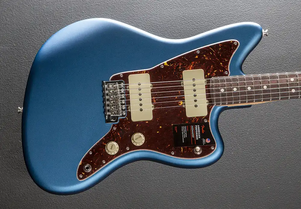 American Performer Jazzmaster - Satin Lake Placid Blue w/Rosewood– Dave's Guitar Shop Reduced Price