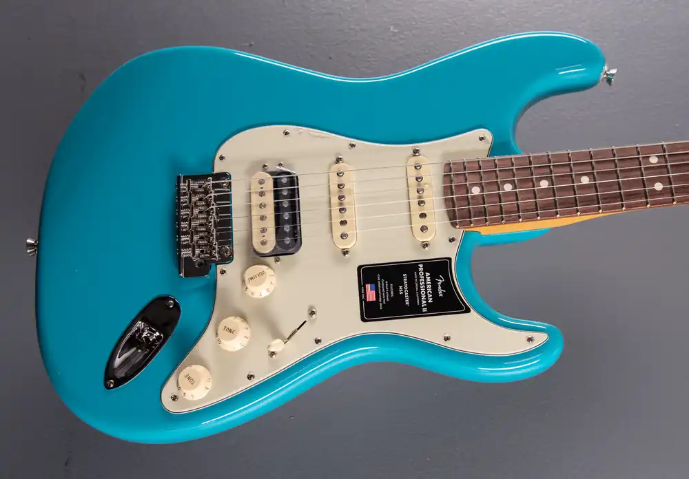Don’t Miss Out American Professional II Stratocaster HSS - Miami Blue w/Rosewood– Dave's Guitar Shop