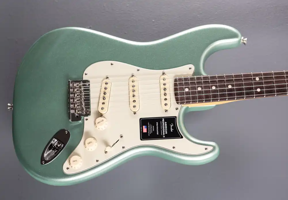 Shop Now American Professional II Stratocaster - Mystic Surf Green w/Rosewood– Dave's Guitar Shop