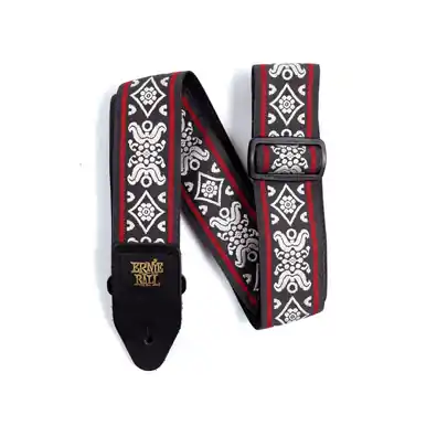 Brand New Ernie Ball Jacquard Guitar Strap - Blackjack Red
