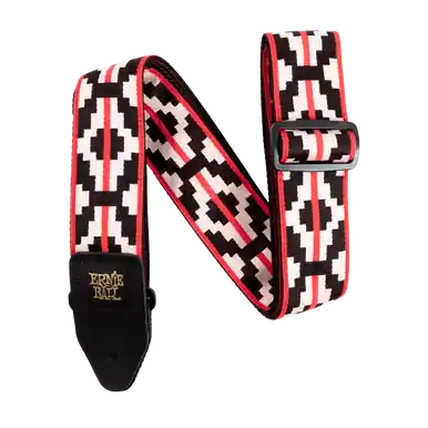 Free Shipping Ernie Ball Jacquard Guitar Strap - Ristra Red
