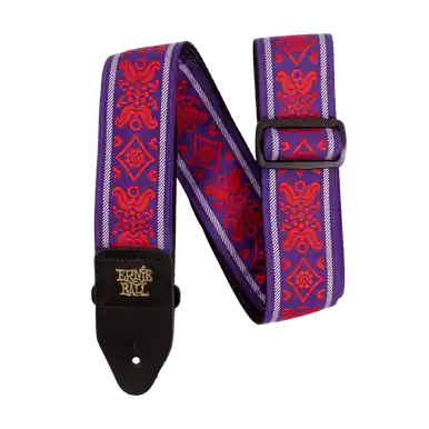 Clearance Ernie Ball Jacquard Guitar Strap - Royal Flush Red