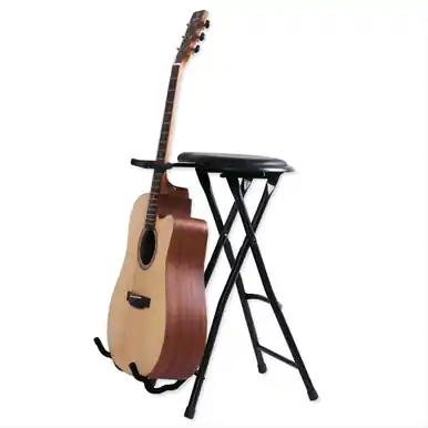 Trending Apextone AP-5136 Guitar Stool with Built-In Stand