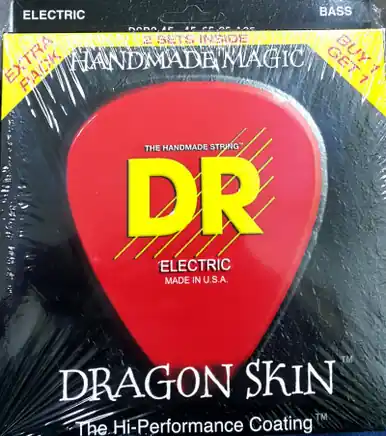 Must Have DR Strings DSB2-45 Dragon Skin Coated Medium 5-String Bass Strings - 2 pack