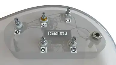 Bartolini Pre-wired 5-Pot, 3-Band NTMB+F Preamp w/ Active/Passive Switch Direct From Manufacturer