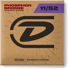 Fast Shipping Dunlop DAP1152 Phosphor Bronze Acoustic Guitar Strings - Medium Light (11-52)