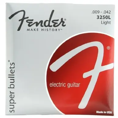Fender 3250L Super Bullets Nickel Plated Steel Bullet End Electric Guitar Strings - Light Limited Offer