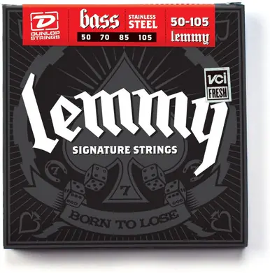 Jim Dunlop LKS50105 Lemmy Signature Bass Strings - 50-105 Gauge, 4-String Set Special Offer