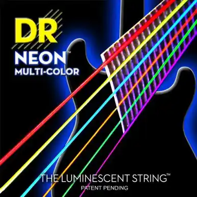 Place Order Dr Strings Hi-Def Neon Multi-Color Coated Electric Guitar Strings - Lite (9-42)