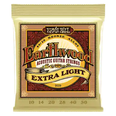 Latest Ernie Ball Earthwood 80/20 Bronze Acoustic String Set - Extra Light (10 - 50)