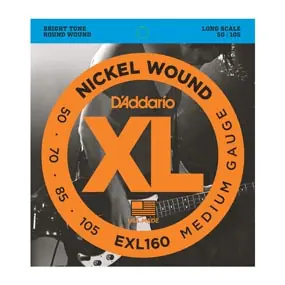 Express Delivery D'Addario XL Nickel Wound 4-String Bass Strings - Medium (50-105) , Long Scale